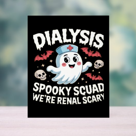 Dialysis Spooky Squad Nephrologie Halloween Nephro Acrylschild (Neutral)