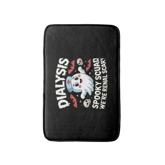 Dialysis Spooky Squad Nephrologie Halloween Nephro Badematte (Vorderseite Vertikal)
