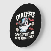 Dialysis Spooky Squad Nephrologie Halloween Nephro Große Wanduhr (Winkel)