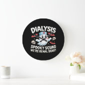 Dialysis Spooky Squad Nephrologie Halloween Nephro Große Wanduhr (Zuhause)