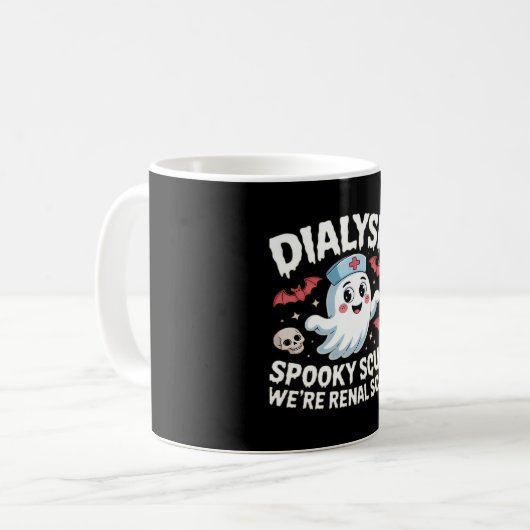 Dialysis Spooky Squad Nephrologie Halloween Nephro Kaffeetasse (Vorderseite Links)