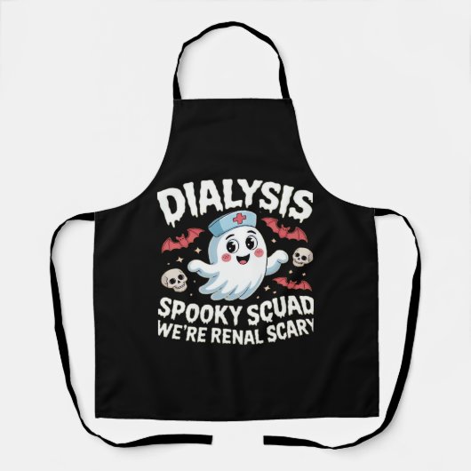 Dialysis Spooky Squad Nephrologie Halloween Nephro Schürze (Vorderseite)