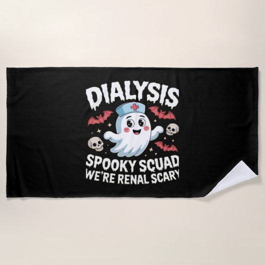 Dialysis Spooky Squad Nephrologie Halloween Nephro Strandtuch (Vorderseite)