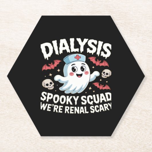 Dialysis Spooky Squad Nephrologie Halloween Nephro Untersetzer (Vorderseite)