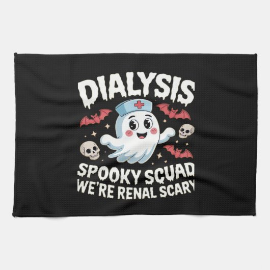 Dialysis Spooky Squad Renal Halloween Nephrology N Geschirrtuch (Horizontal)