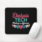 Dialysis Tech Making A Difference Technician Heart Mousepad (Mit Mouse)