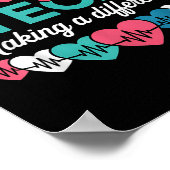 Dialysis Tech Making A Difference Technician Heart Poster (Ecke)