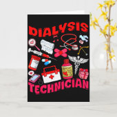 Dialysis Technician Nurse Job Tools Valentine Medi Karte (Gelbe Blume)