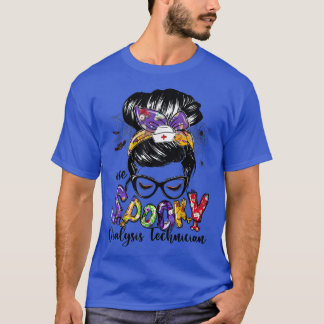 Dialysis Techniker Messy Bun Happy Halloween Gesch T-Shirt