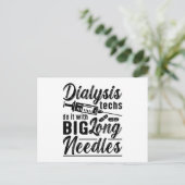 Dialysis Techs Do It With Big Long Needles Tech Postkarte (Stehend Vorderseite)
