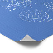Diamant 1966 Patent Kunst Blaupause Poster (Ecke)