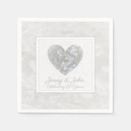 Diamant 60. Hochzeitsheim Serviette