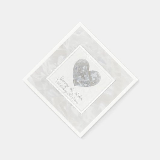 Diamant 60. Hochzeitsheim Serviette (Ecke)