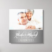 Diamant 60-jähriges Silver Damask 16x16 Foto Leinwanddruck (Vorderseite)