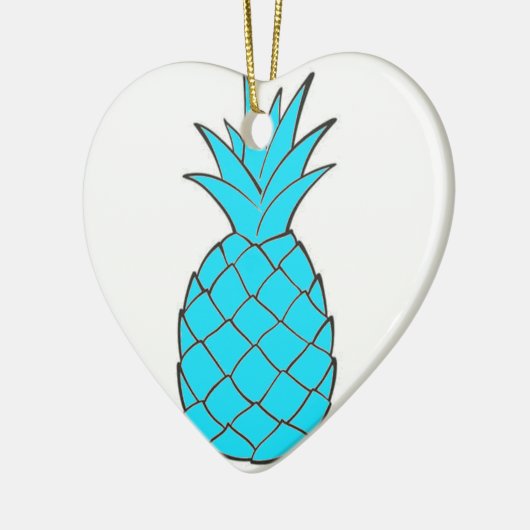 Diamant-Ananas-Herz-Verzierung Keramik Ornament (Links)