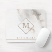 Diamant-Anfangsmonogramm, Personalisierter grauer Mousepad (Mit Mouse)