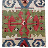 Diamant Arrow Konya Blue Green Cowboy Duschvorhang (Vorderseite)