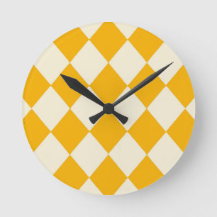 Diamant Arts and Crafts Movement Runde Wanduhr
