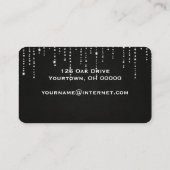 Diamant auf schwarzem Leder Visitenkarte (Rückseite)