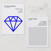 Diamant - Blau auf Weiß Visitenkarte (Vorne/Hinten)