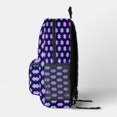 Diamant Blau Bedruckter Rucksack (Rechts)