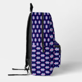 Diamant Blau Bedruckter Rucksack (Links)