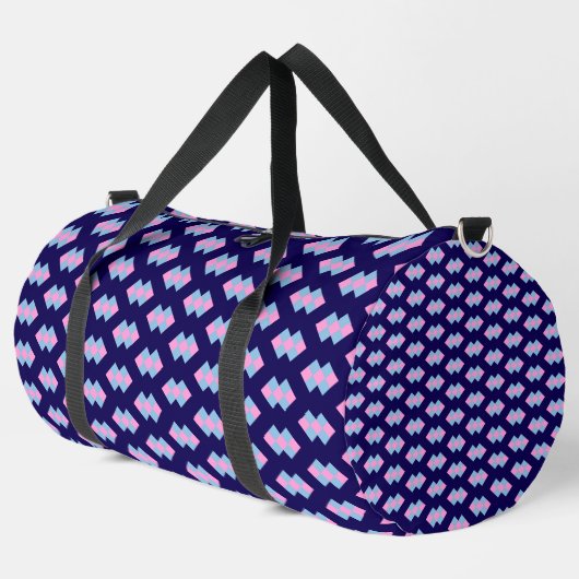Diamant Blau Groß Duffle Bag (Linke Ecke)