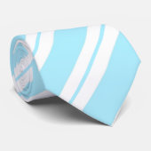 Diamant Blau und Weiß gestreifte Neck Tie Krawatte (Gerollt)