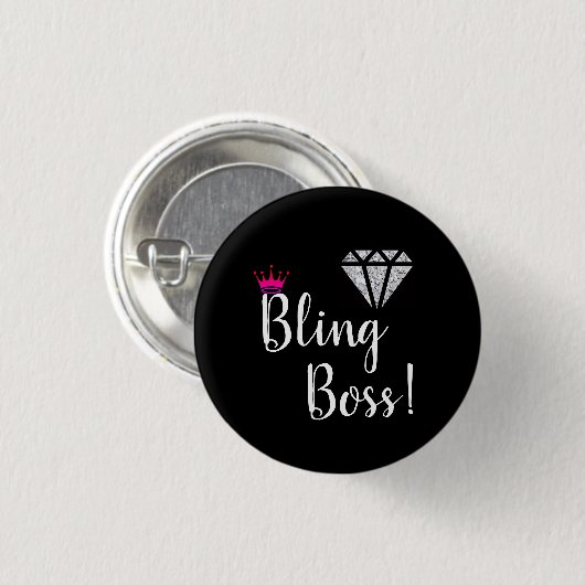 Diamant Bling Chef-Button! Button (Vorne & Hinten)