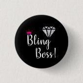 Diamant Bling Chef-Button! Button (Vorderseite)