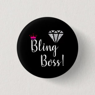 Diamant Bling Chef-Button! Button
