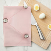 Diamant Bling Pink Tufchen Küchentuch Handtuch (Viertel Falte)