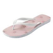 Diamant Bling Pink Tuflisch Leder Flipflop Sandale (Schrägansicht)