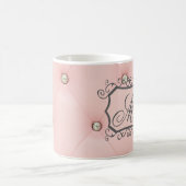 Diamant Bling Pink Tuflische Leder Kaffee-Cup Tass Kaffeetasse (Mittel)