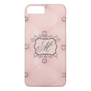 Diamant Bling Pink Tufted Monogram iPhone 7+ Case