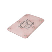 Diamant Bling Pink Tuftholz Muster Bath Mat Badematte (Schrägansicht)
