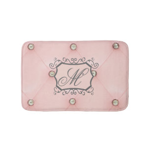 Diamant Bling Pink Tuftholz Muster Bath Mat Badematte