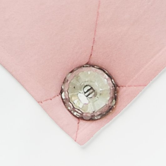 Diamant Bling Pink Tuftrollleder Fleece Blanket (Ecke)