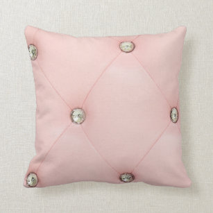 Diamant Bling rosa Monogramm-Wurfs-Couch-Kissen Kissen