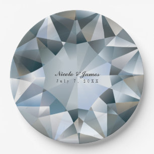 Diamant-Bling-Schmuck Eleganter Juwelen-Party Pappteller