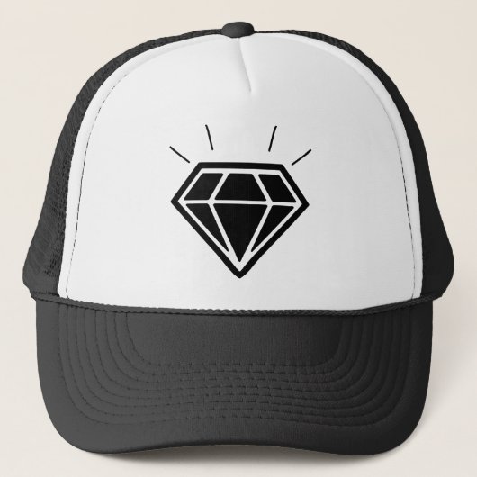 Diamant Bling Truckerkappe (Vorderseite)