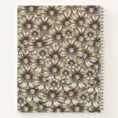 Diamant-Blume-Edelstein Notizblock (Rückseite)