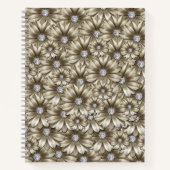 Diamant-Blume-Edelstein Notizblock (Vorderseite)