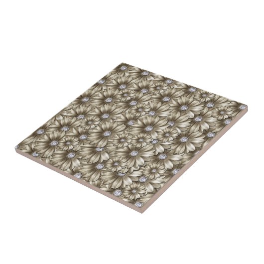 Diamant Blume Keramik Tile - Luxus Fliese (Seite)