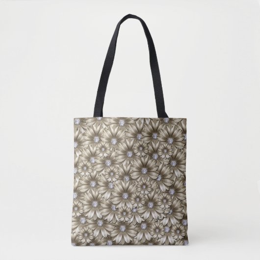 Diamant-Blume-Tote-Tasche Tasche (Vorderseite)