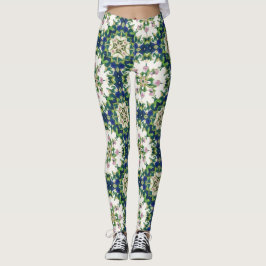 Diamant-Blumen-Mandalas nahtloses Muster Leggings