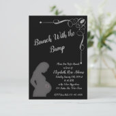 Diamant-Brunch mit dem Stoß Einladung (Stehend Vorderseite)