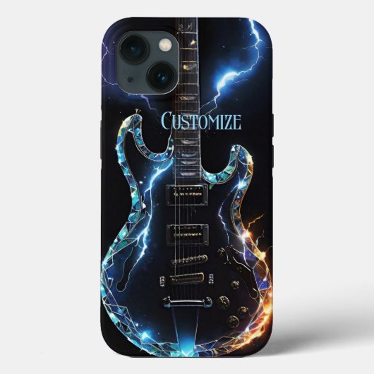 Diamant Cut Electric Gitarre Case-Mate iPhone Hülle (Rückseite)