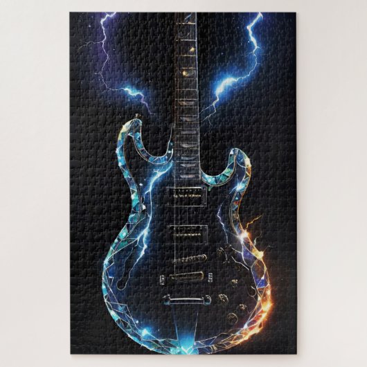 Diamant Cut Electric Gitarre Puzzle (Vertikal)