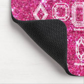 Diamant Cuts_Glitzer_pink Maus Pad Mousepad (Ecke)